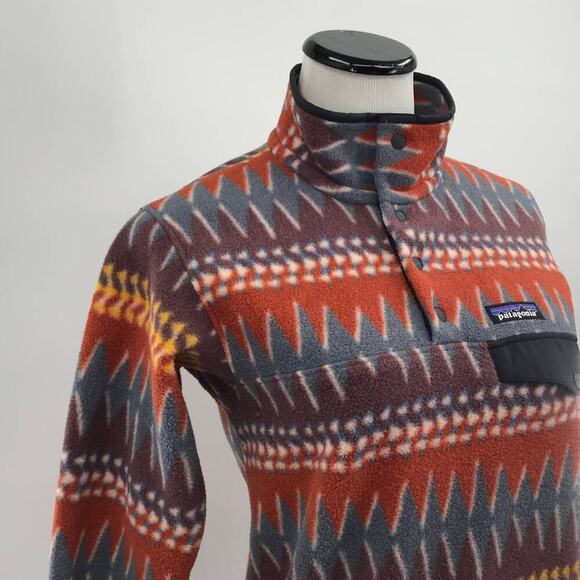 Patagonia Dark Ruby Laughing Waters Synchilla Snap-T Pullover XXS - Picture 6 of 11